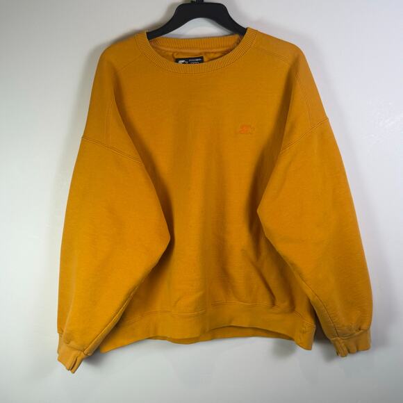 Vintage Starter Sweatshirt Sz XL Crewneck Yellow Vintage Blank 90s Y2K - Picture 1 of 6